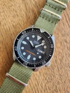 動作確認済み　セイコー　ブラックボーイ　SKX007　未使用NATOベルト装着のサムネイル