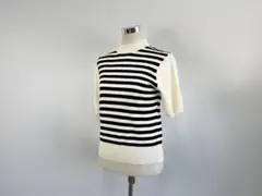 ⭐︎春先取り⭐︎レディース⭐︎ボーダー柄⭐︎サマーニットXL【中古】c15