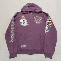 希少サイズ Ed Hardy ジップアップパーカー パープルのサムネイル