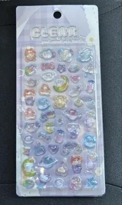 【正規品】クリアぷくぷくキャンディシール　立体シール
