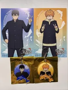 ハイキューアクアリウムキャラバン　日向翔陽　影山飛雄　キーホルダー　ポストカード