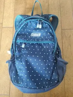 コールマンColeman キッズリュック 10L 紺(ネイビー)水玉