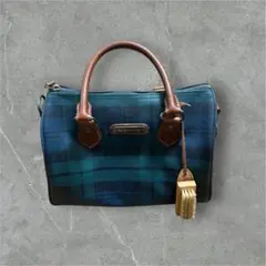 美品　Polo Ralph Lauren チェック柄ミニ　ボストンバック