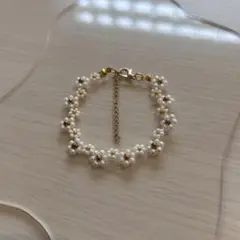 お花ブレスレット♡（ランダム）ホワイト