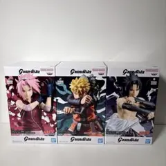 NARUTO ナルト Grandista 3体セット サスケ サクラ 未開封のサムネイル