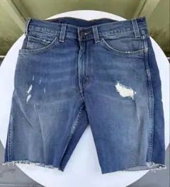 Levi’s 505 デニムショーツ W30 カットオフ ダメージ加工