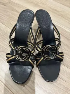 GUCCI サンダル インターロッキングG ブラックのサムネイル