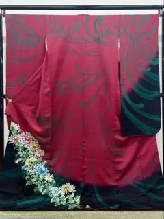 振袖 刺繍 金彩 牡丹 大輪 身丈166cm HKT128 - メルカリ
