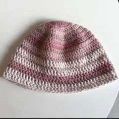 ハンドメイドビーニー　ピンク