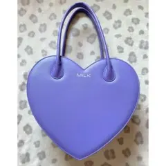 milk ハートバッグ パープル