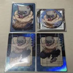 嘴平伊之助 鬼滅の刃 台湾 ポップアップ ランダムカード 缶バッジ 箔押し