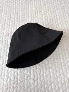 黒 バケットハット サイズ調整付き