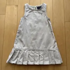 ベージュ ノースリーブ ジャンバースカート 2T