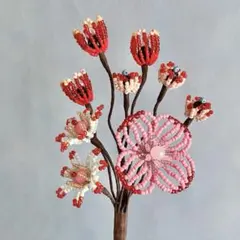 ビーズフラワー 花束 ブーケ インテリア 造花 一輪挿し ギフト 枯れない花