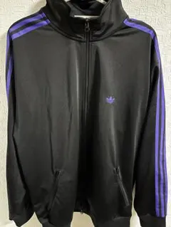 美品　adidas トラックジャケット ブラック/パープル　ベッケンバウアー