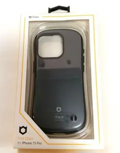【新品】iFace First Class iPhone15Proくすみブラック