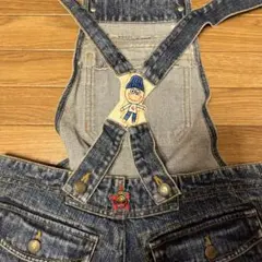 デニムダメージ加工サロペット