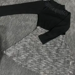 【着画あり】韓国製 長袖ニットワンピース