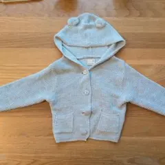 【petit mainプティマイン】フード付きカーディガン 70