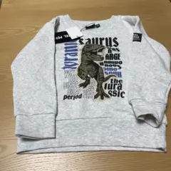 【新品】恐竜プリントトレーナー裏起毛【110】