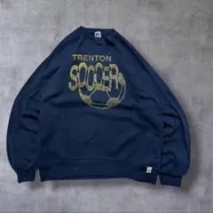 Russell ラッセル 90s USA製前Vガゼットプリントスウェット L