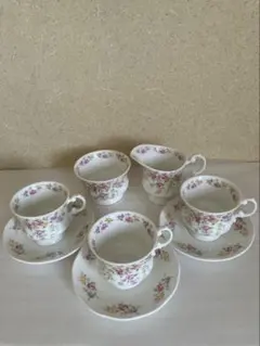 英国製 PARAGONパラゴン カップ＆ソ－サ－5客 1963年ヴィンテージ希少