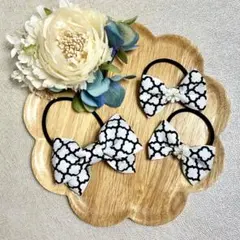 入学式　入園式　卒園式 モロッカン柄&ピンクサイドステッチリボン3個組色違いあり