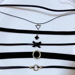 新品 チョーカー セット ベルベット ブラック ゴシック ネックレス