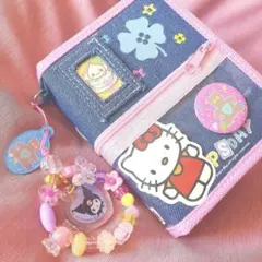 シール帳完成品、シールバインダー デニム クローバー 平成レトロ、サンリオ、