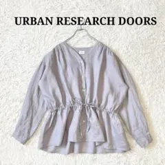 URBAN RESEARCH DOORS リネン　麻 長袖 ブラウス シャツのサムネイル