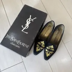 YVES SAINT LAURENT ブラックパンプス 35