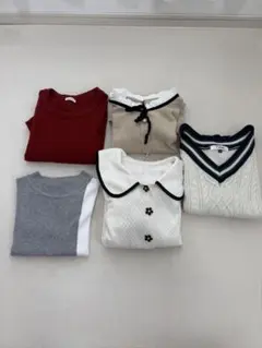 【女子小中学生】人気ブランド入り トップス5点セット！Pinklatteなど