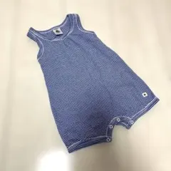 ストライプ ノースリーブロンパース 3M