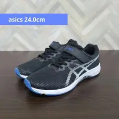 アシックス　レーザービーム 24.0cm ブラック マジックテープ