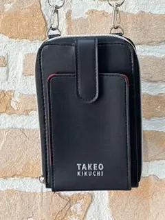 【新品】TAKEO KIKUCHI タケオキクチ スマホショルダー ポーチ 財布