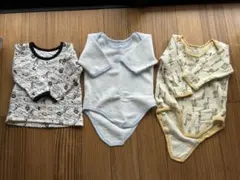 ベビー肌着セット 動物柄 3点 キルティング