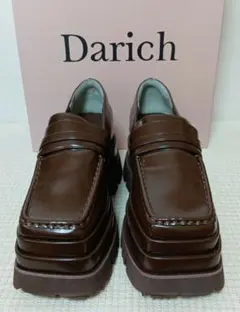 Darich ダーリッチ　エナメルプラットフォームローファー　ブラウン ダーリッチ Darich エナメルプラットフォームローファー