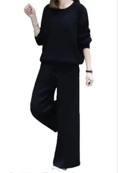 週末限定値下げ✴︎ ブラック スウェット セットアップ　XL
