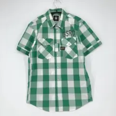G-Star RAW ジースターロウ チェック柄 半袖シャツ Sサイズ