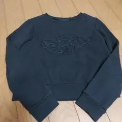 車モチーフ 立体刺繍 スウェット ブラック