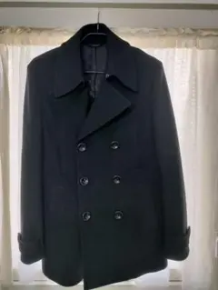 美品☆COMME CA MEN　コムサメン　色:ブラック　Pコート Lサイズ
