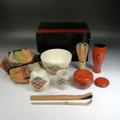 茶道具 桑茶箱 楽茶碗 朱塗棗 香合など 十点 一式 M B66 - メルカリ