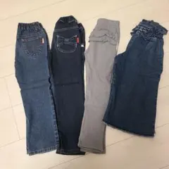 キッズ女の子ズボン4着セット110cm