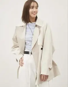 Mila Owen ミラオーウェン ダブルブレストショートトレンチコート