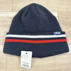 FILA GOLF ニット帽 ネイビー ストライプ