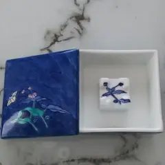 【有田焼】蓋付き灰皿　翠山窯　スクエア 小物入れにも！