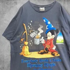 CAHC キャラ Tシャツ 90s 00s ミッキー ファンタジア 青 古着