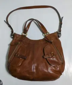 Sazaby サザビー　2way レザー　ハンドバッグ/ショルダーバッグ　本革