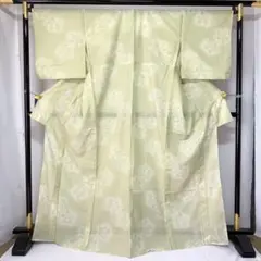 夏着物 夏 絽 小紋 アイボリー 枝葉 身丈160cm 裄丈66cm 正絹 - メルカリ