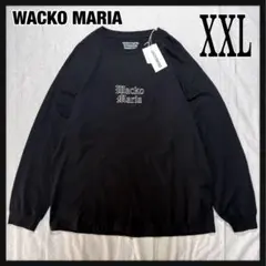 【ビッグサイズ】WACKO MARIA 24SS 刺繍ロゴ ロンT 黒 XXLのサムネイル